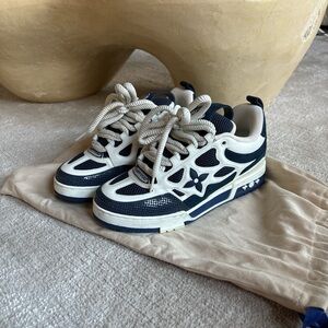 Louis Vuitton Navy and White Sneakers